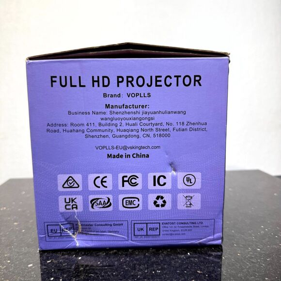 Voplls N3 White Gray 1080P Full HD Portable Home Theater Projector W User Manual - Picture 5 of 6